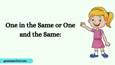 One in the Same or One and the Same: